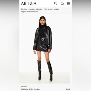 Aritzia Babaton Pelli Hip Shirt Jacket size xxs